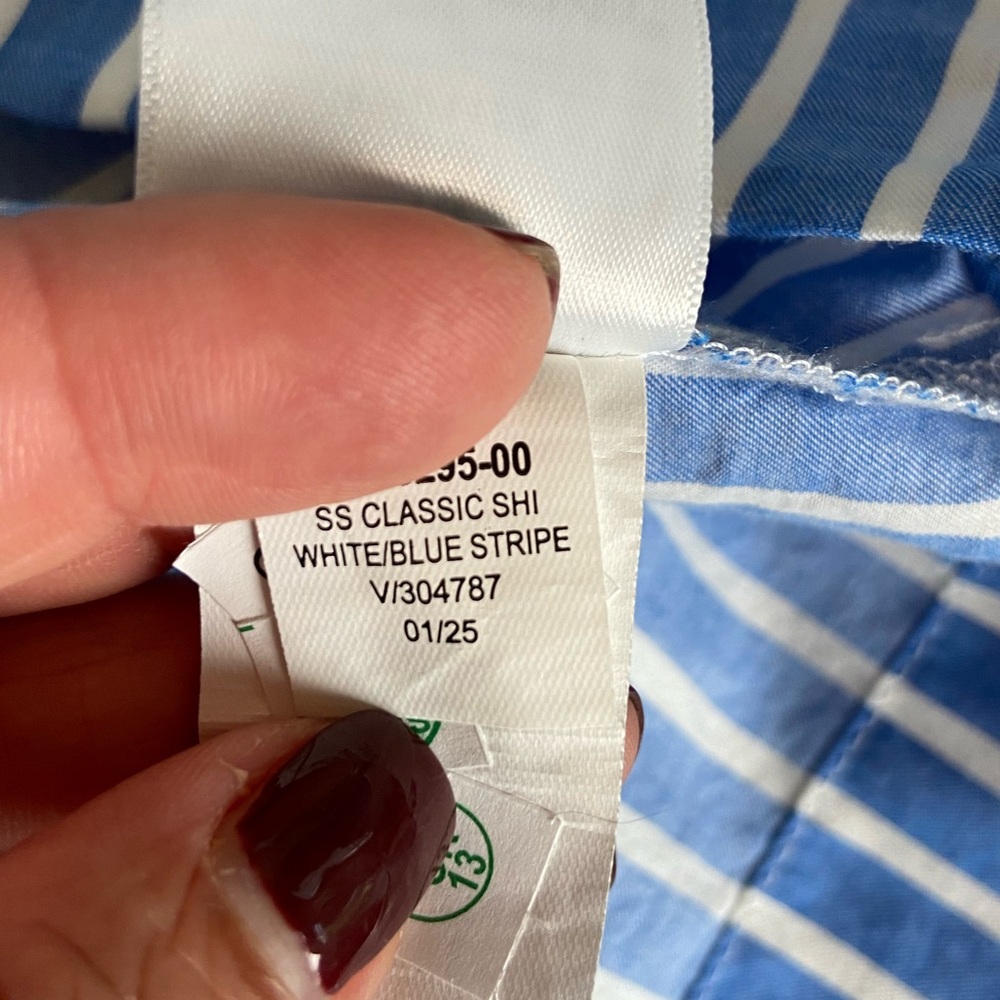 Old Navy Short Sleeves Shirt Dress XL Nautical Blue Lagenlook Resort Cruise - Picture 12 of 12